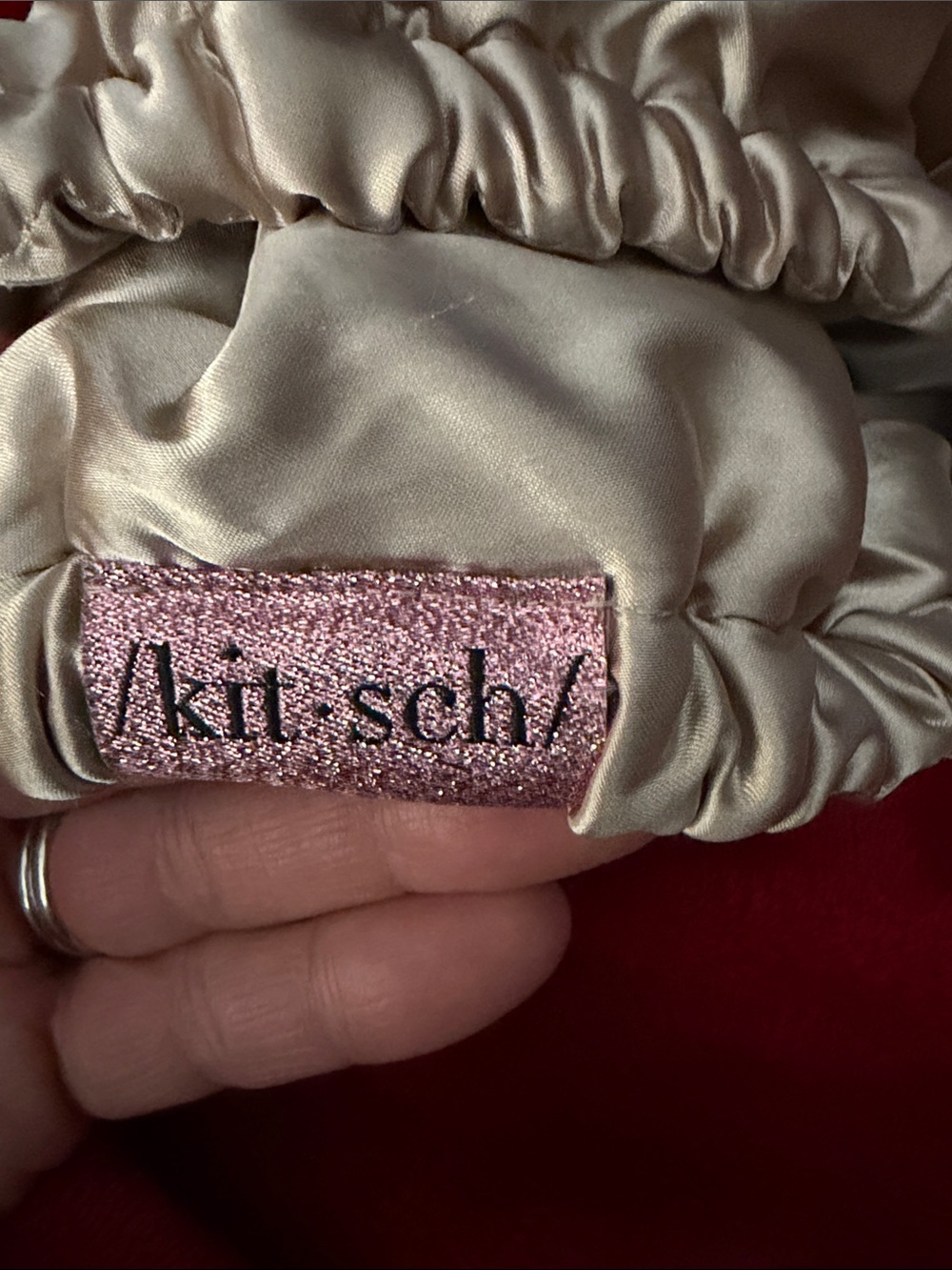 Kitsch Satin Sleep Bonnet in Champagne - Picture 2 of 3